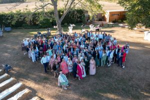 Photo aérienne réalisée lors d'un mariage
